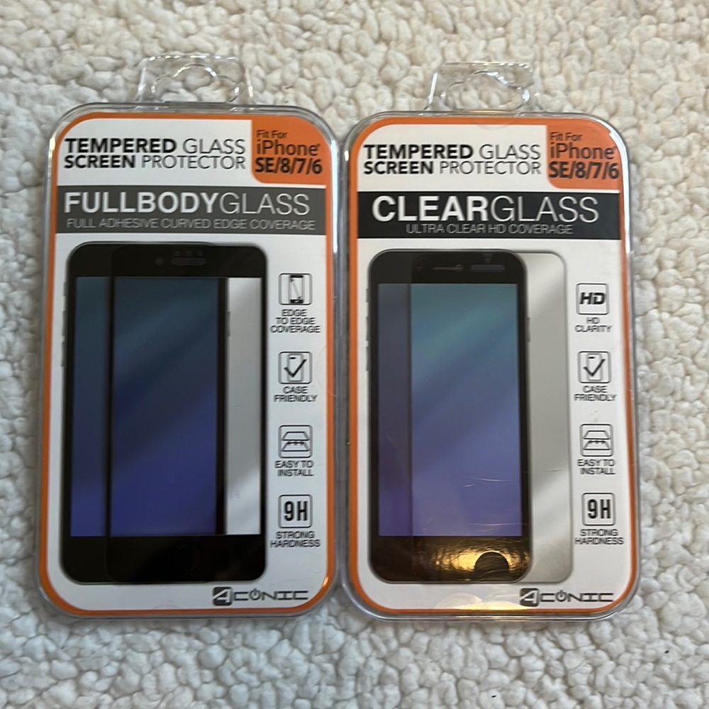 iPhone SE/8/7/6 screen protectors (2)